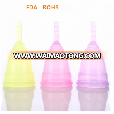 Eco-friendly FDA Approved Reusable Women Health Care Silicone Menstrual Cups