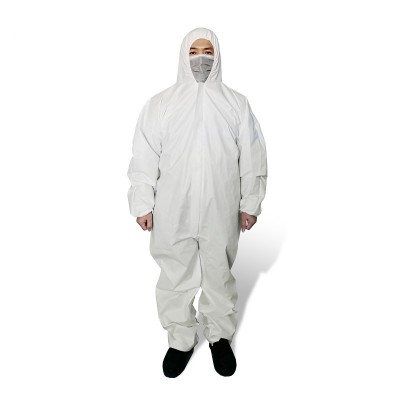 2020 Non-woven breathable film three-piece protective clothing dust-proof and waterproof disposable protective clothing