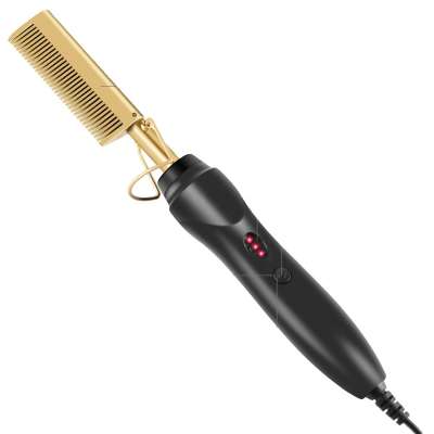 Wet And Dry Hair Use Hair Curling Iron Straightener Comb Electric Environmentally Friendly Titanium Alloy Hair Curler Hot Comb